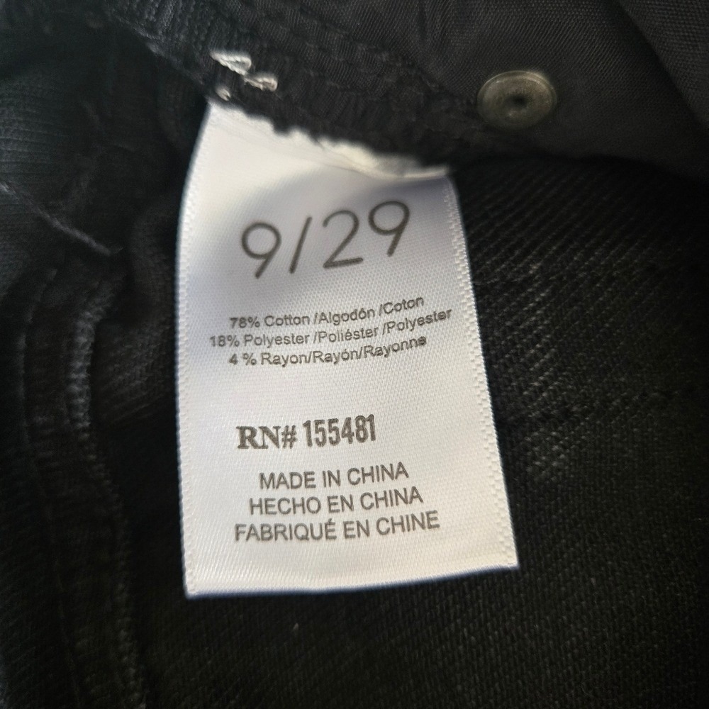 Simple Society Black Rhinestone Straight Denim Jeans Size 9/29 Glam Y2K Party - Picture 12 of 12